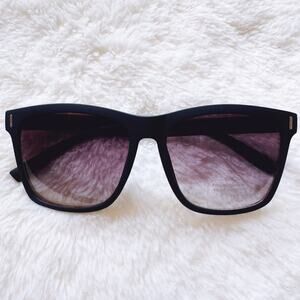 Otto Deep Midnight Blue Angular Frame Sunglasses